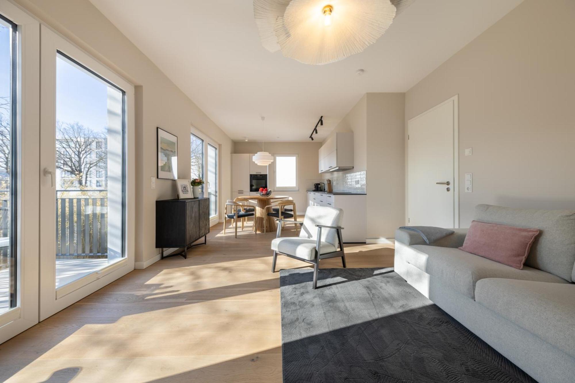 רוסטוק Ferienwohnung Strom Acht - Modern Frisch Inkl Stellplatz, Balkon - 200M Zum Alten Strom מראה חיצוני תמונה