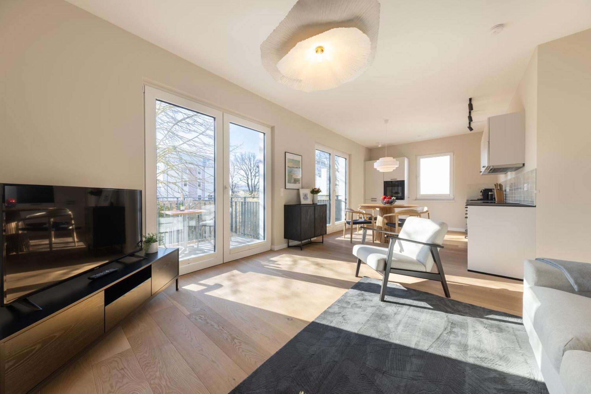 רוסטוק Ferienwohnung Strom Acht - Modern Frisch Inkl Stellplatz, Balkon - 200M Zum Alten Strom מראה חיצוני תמונה